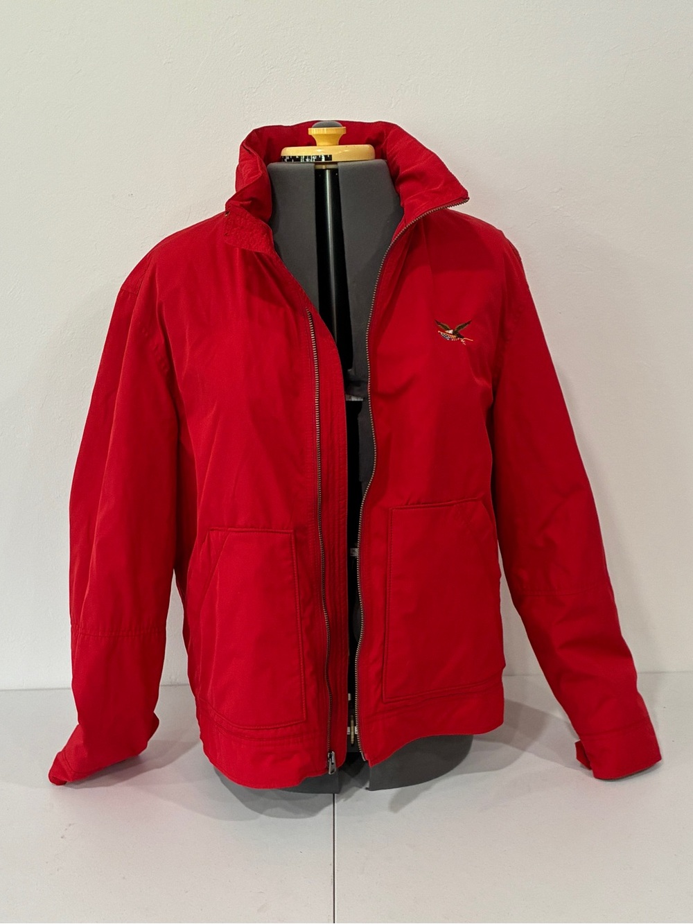 American Living Mens Red Fleece-Lined Heavy Jacket Coat - Size L